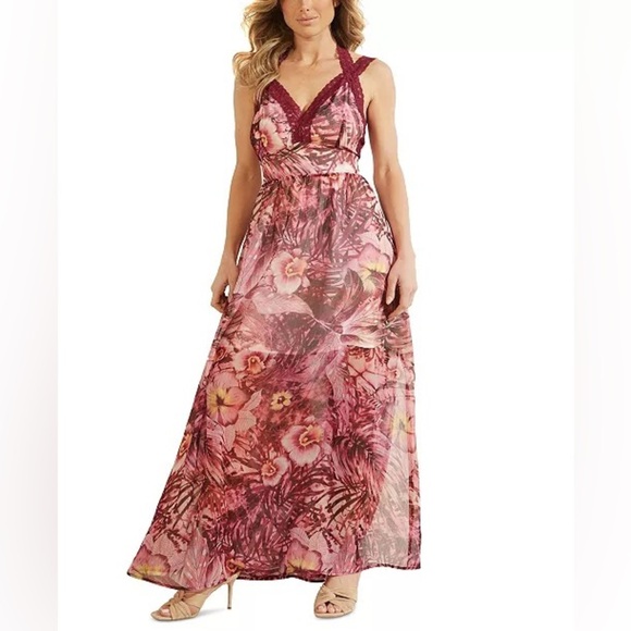 New GUESS Chrissy Maxi Dress SZ S - Picture 1 of 9